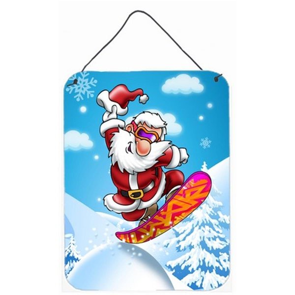 Micasa Christmas Santa Claus Snowboarding Wall or Door Hanging Prints MI252843